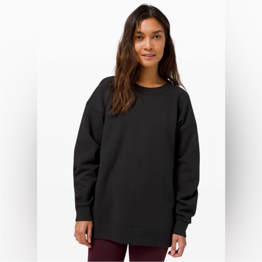 lululemon athletica Black Crew Neck Sweater